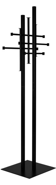 Черна стоманена стойка за връхни дрехи 71x185 cm Rumex – Dutchbone