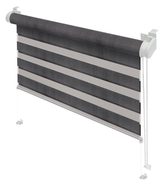 Тъмносива ролетна щора ден и нощ 42,5x150 cm Zebra – Gardinia