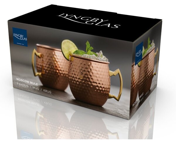 Стоманени чаши в комплект от 2 бр. в меден цвят 400 ml Moscow Mule – Lyngby Glas