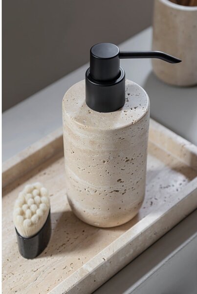 Бежов каменен диспенсер за сапун 250 ml Travertine – Mette Ditmer Denmark