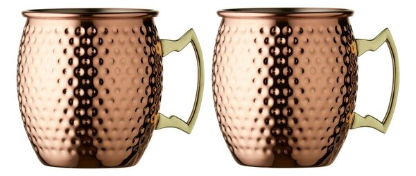 Стоманени чаши в комплект от 2 бр. в меден цвят 400 ml Moscow Mule – Lyngby Glas