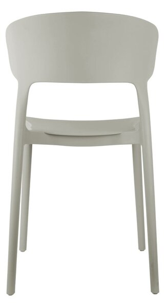 Сив пластмасов трапезен стол Fain – Leitmotiv