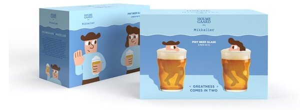 Стъклени чаши в комплект 2 бр. за бира 400 ml Mikkeller – Holmegaard