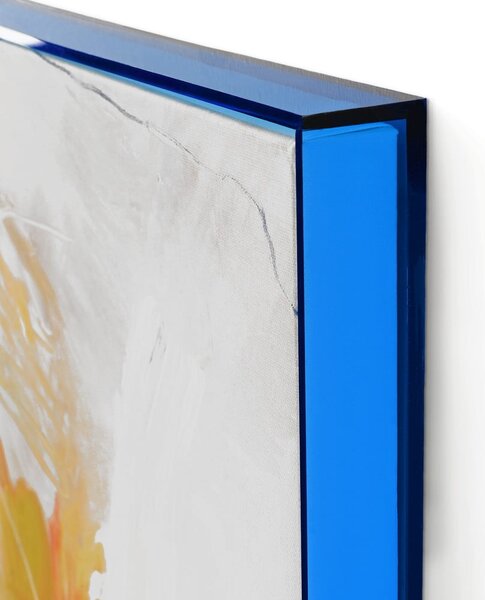 Картина с ръчно изрисувани елементи 102x102 cm Confidential Blue – Malerifabrikken