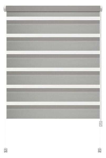 Сива ролетна щора ден и нощ 42,5x150 cm Zebra – Gardinia