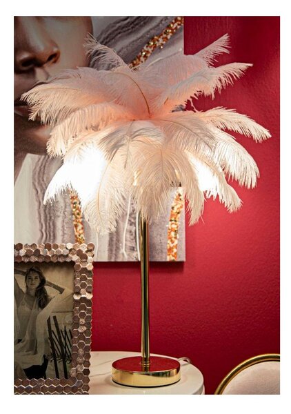 Розова/златистa настолна лампа (височина 55 cm) Palm Pink – Mauro Ferretti