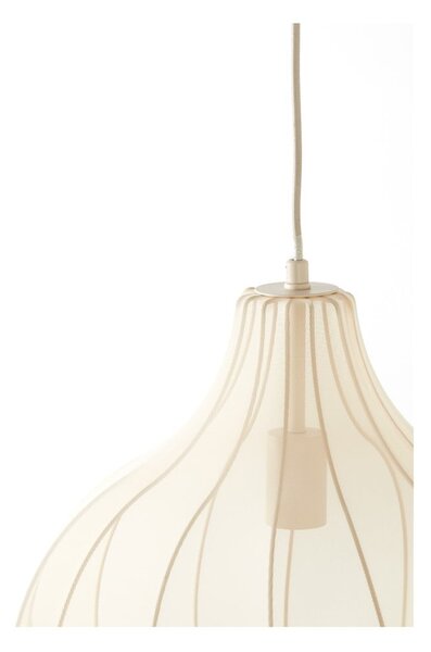 Бежово висящо осветително тяло с текстилен абажур ø 39 cm Elati – Light & Living