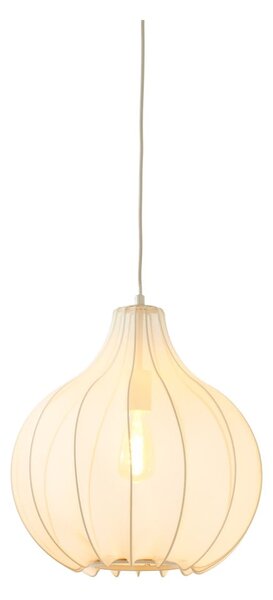 Бежово висящо осветително тяло с текстилен абажур ø 39 cm Elati – Light & Living