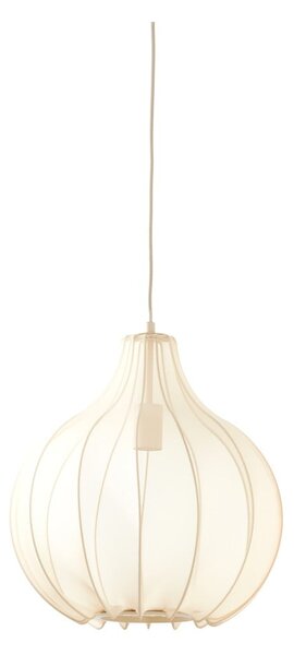 Бежово висящо осветително тяло с текстилен абажур ø 39 cm Elati – Light & Living