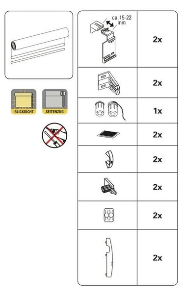 Бяла ролетна щора 42,5x150 cm Mini Termo – Gardinia