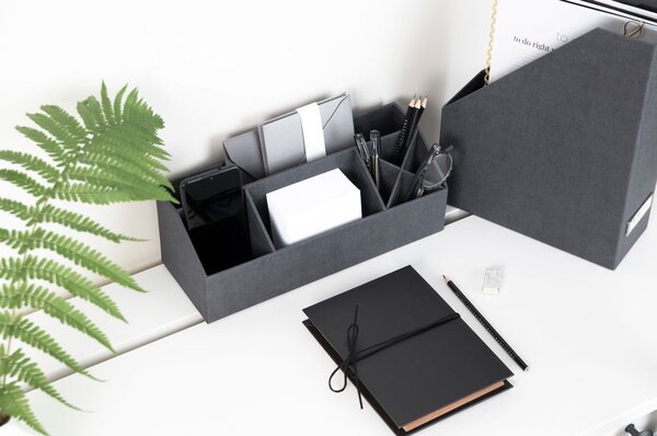 Картонен органайзер за канцеларски материали Elisa Canvas Paper Laminate – Bigso