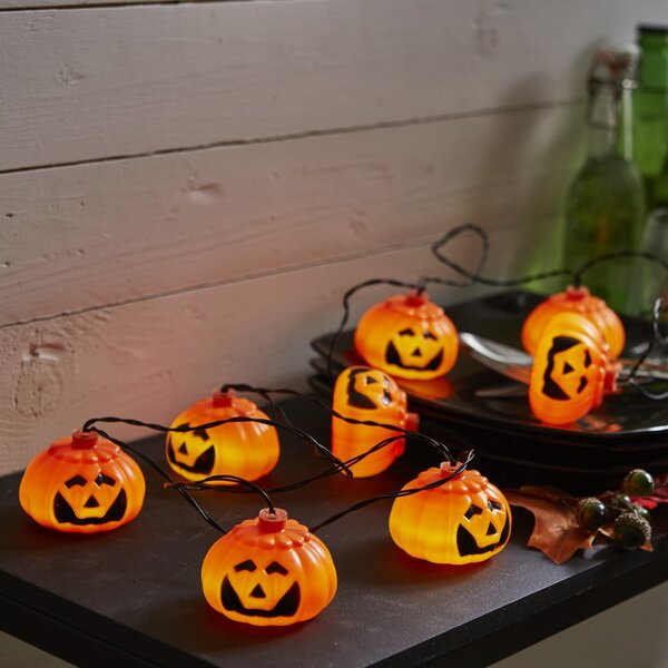 Светлинна верига на батерии с дължина 210 cm, 8 броя крушки Halloween – Star Trading