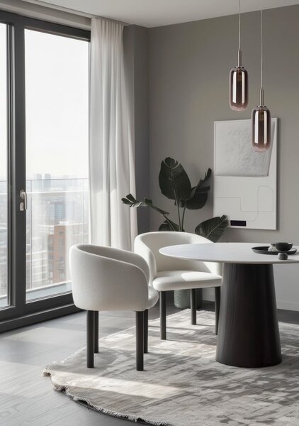 Антрацит LED висящо осветително тяло със стъклен абажур ø 13 cm Fiuggi – Candellux Lighting