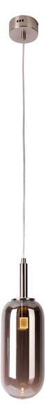 Антрацит LED висящо осветително тяло със стъклен абажур ø 13 cm Fiuggi – Candellux Lighting