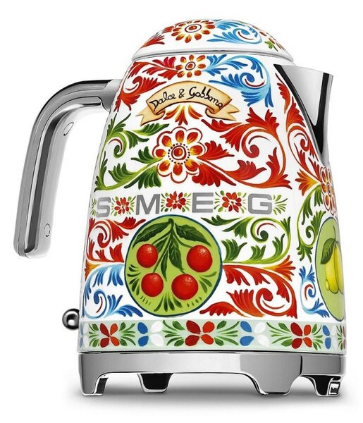 Електрическа кана SMEG Dolce & Gabbana KLF03DGEU, 2400 W, 1.7 л, 360° основа, Гланцово покритие, Многоцветен