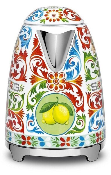Електрическа кана SMEG Dolce & Gabbana KLF03DGEU, 2400 W, 1.7 л, 360° основа, Гланцово покритие, Многоцветен