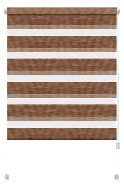 Кафява ролетна щора ден и нощ 42,5x150 cm Zebra Natur – Gardinia