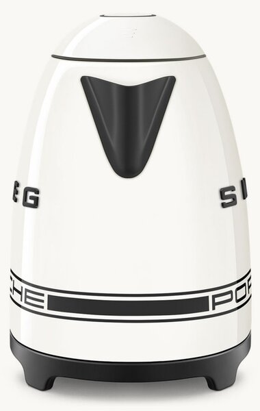Електрическа кана SMEG Porsche KLF03PCWEU, 2400 W, 1.7 л, 360° основа, Гланцово покритие, Бял