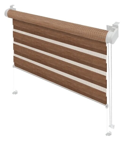 Кафява ролетна щора ден и нощ 42,5x150 cm Zebra Natur – Gardinia