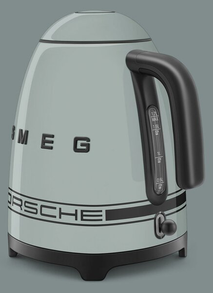 Електрическа кана SMEG Porsche KLF03PSGEU, 2400 W, 1.7 л, 360° основа, Гланцово покритие, Зелен
