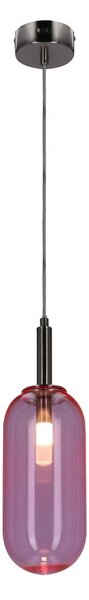 Лилаво LED висящо осветително тяло със стъклен абажур ø 13 cm Fiuggi – Candellux Lighting