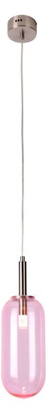 Лилаво LED висящо осветително тяло със стъклен абажур ø 13 cm Fiuggi – Candellux Lighting