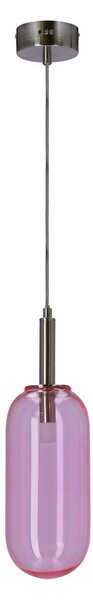 Лилаво LED висящо осветително тяло със стъклен абажур ø 13 cm Fiuggi – Candellux Lighting