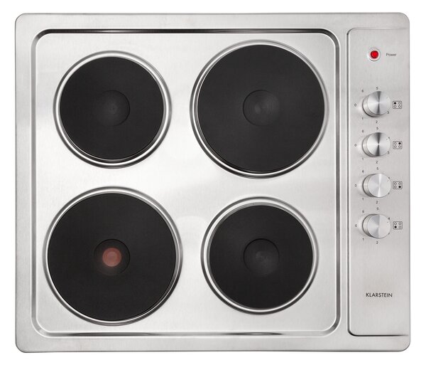 Klarstein Appetito 4, електрически котлон, 5500 W, 4 плочи, 6 нива на мощност, неръждаема стомана