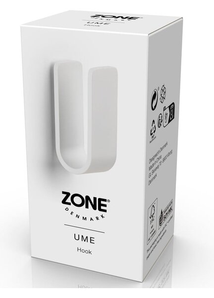 Бяла стенна метална кука Ume – Zone