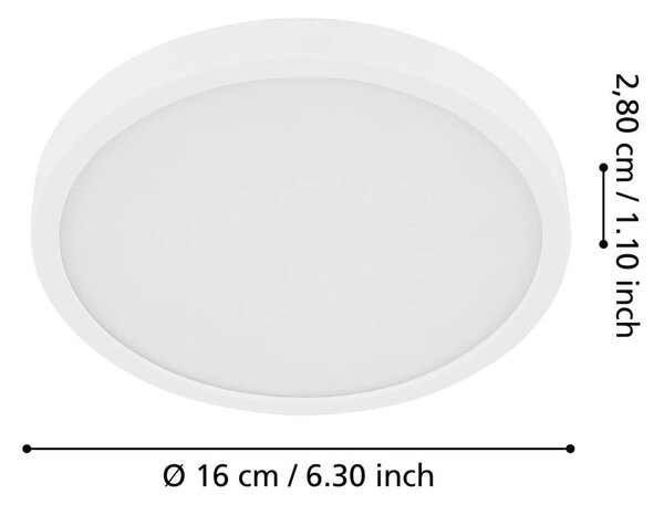 Бяло LED осветително тяло за таван FUEVA 5 – EGLO