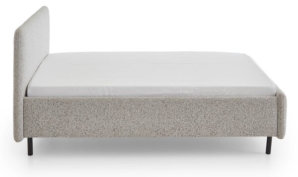 Бежово двойно легло 180x200 cm тапицирано с място за съхранение с включена подматрачна рамка Primo – Meise Möbel