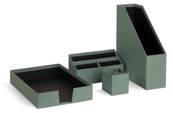 Картонени органайзери в комплект от 4 бр. Hugo Canvas Paper Laminate – Bigso