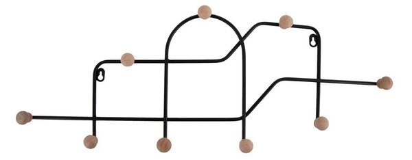 Черна метална стенна закачалка 71 cm Maze – PT LIVING