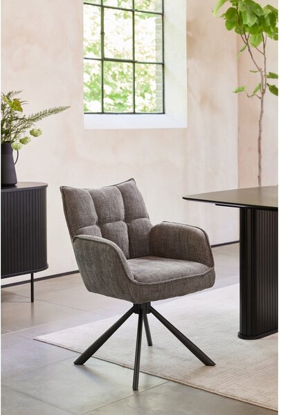 Сиви тапицирани трапезни столове в комплект 2 бр. Marilla – Unique Furniture