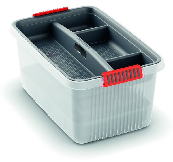Сив пластмасов разделител за кутия за съхранение 54,5x36x8,5 cm K Latch Box – KIS