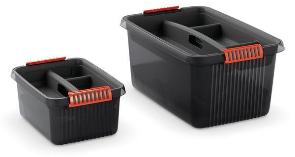 Сив пластмасов разделител за кутия за съхранение 54,5x36x8,5 cm K Latch Box – KIS