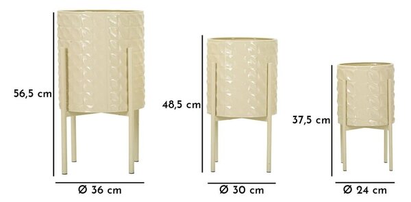 Метални покрития за кашпи в комплект от 3 бр. ø 36 cm Betsy – Mauro Ferretti