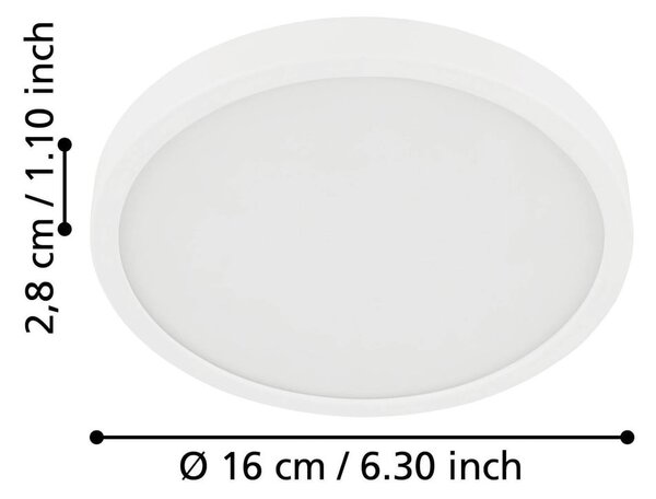 Бяло LED осветително тяло за таван FUEVA 5 – EGLO