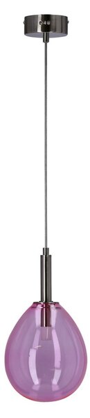Лилаво LED висящо осветително тяло със стъклен абажур Lukka – Candellux Lighting