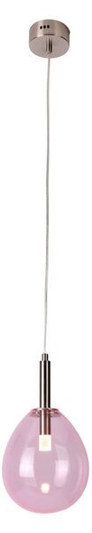 Лилаво LED висящо осветително тяло със стъклен абажур Lukka – Candellux Lighting