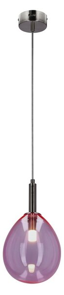 Лилаво LED висящо осветително тяло със стъклен абажур Lukka – Candellux Lighting