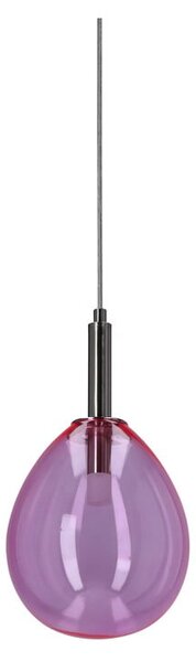 Лилаво LED висящо осветително тяло със стъклен абажур Lukka – Candellux Lighting