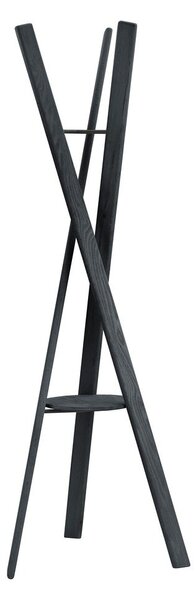 Черна стойка за връхни дрехи от масивен дъб 62x176 cm Rakku – Blomus