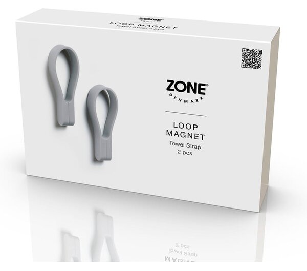 Светлосива силиконова примка за кърпи 2 бр. Loop – Zone