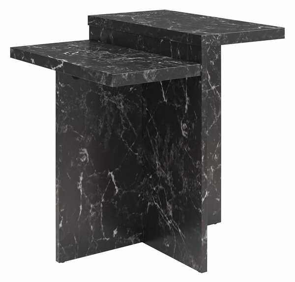 Черна масичка за кафе от декор от мрамор 56x56 cm Brielle – CosmoLiving by Cosmopolitan