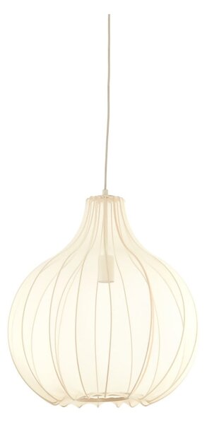 Бежово висящо осветително тяло с текстилен абажур ø 50 cm Elati – Light & Living