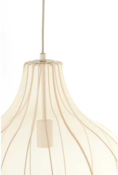 Бежово висящо осветително тяло с текстилен абажур ø 50 cm Elati – Light & Living