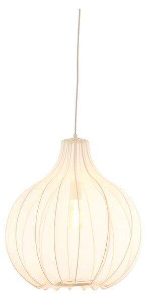 Бежово висящо осветително тяло с текстилен абажур ø 50 cm Elati – Light & Living