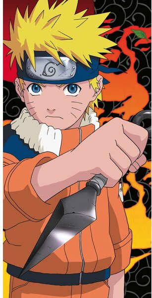 Памучна детска кърпа 70x140 cm Naruto Uzumaki – Jerry Fabrics