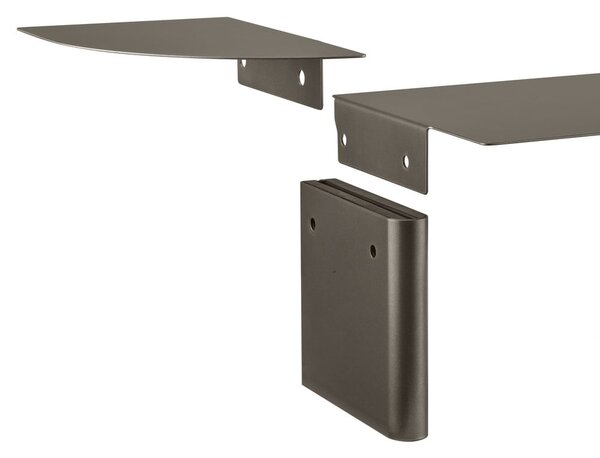Сив стоманен стенен рафт 80 cm Oru – Blomus
